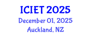 International Conference on Innovation and Educational Transformation (ICIET) December 01, 2025 - Auckland, New Zealand