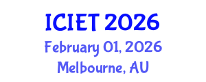 International Conference on Innovation and Educational Transformation (ICIET) February 01, 2026 - Melbourne, Australia