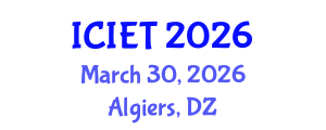 International Conference on Innovation and Educational Transformation (ICIET) March 30, 2026 - Algiers, Algeria