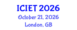 International Conference on Innovation and Educational Transformation (ICIET) October 21, 2026 - London, United Kingdom