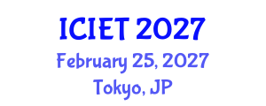 International Conference on Innovation and Educational Transformation (ICIET) February 25, 2027 - Tokyo, Japan International Conference on Innovation and Educational Transformation (ICIET) February 25, 2027 - Tokyo, Japan