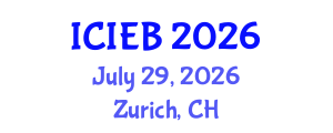 International Conference on Innovation in Economics and Business (ICIEB) July 29, 2026 - Zurich, Switzerland