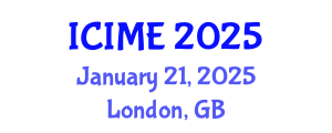 International Conference on Innovation, Management and Economics (ICIME) January 21, 2025 - London, United Kingdom