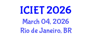 International Conference on Innovations in Engineering and Technology (ICIET) March 04, 2026 - Rio de Janeiro, Brazil