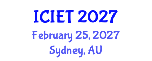 International Conference on Innovations in Engineering and Technology (ICIET) February 25, 2027 - Sydney, Australia International Conference on Innovations in Engineering and Technology (ICIET) February 25, 2027 - Sydney, Australia