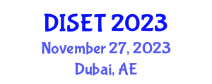 International Conference on Innovations in Science, Engineering & Technology (DISET) November 27, 2023 - Dubai, United Arab Emirates International Conference on Innovations in Science, Engineering & Technology (DISET) November 27, 2023 - Dubai, United Arab Emirates