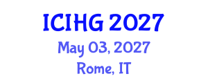 International Conference on Integrated and Human Geography (ICIHG) May 03, 2027 - Rome, Italy International Conference on Integrated and Human Geography (ICIHG) May 03, 2027 - Rome, Italy