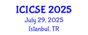 International Conference on Intelligent Control Systems Engineering (ICICSE) July 29, 2025 - Istanbul, Turkey