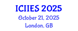 International Conference on Intelligent Information and Engineering Systems (ICIIES) October 21, 2025 - London, United Kingdom