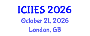 International Conference on Intelligent Information and Engineering Systems (ICIIES) October 21, 2026 - London, United Kingdom