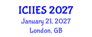 International Conference on Intelligent Information and Engineering Systems (ICIIES) January 21, 2027 - London, United Kingdom International Conference on Intelligent Information and Engineering Systems (ICIIES) January 21, 2027 - London, United Kingdom