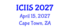 International Conference on Intelligent Information Systems (ICIIS) April 15, 2027 - Cape Town, South Africa International Conference on Intelligent Information Systems (ICIIS) April 15, 2027 - Cape Town, South Africa