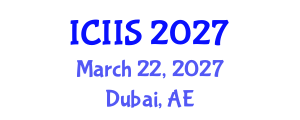 International Conference on Intelligent Information Systems (ICIIS) March 22, 2027 - Dubai, United Arab Emirates International Conference on Intelligent Information Systems (ICIIS) March 22, 2027 - Dubai, United Arab Emirates