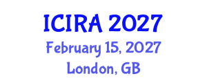 International Conference on Intelligent Robotics and Applications (ICIRA) February 15, 2027 - London, United Kingdom International Conference on Intelligent Robotics and Applications (ICIRA) February 15, 2027 - London, United Kingdom