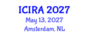 International Conference on Intelligent Robotics and Applications (ICIRA) May 13, 2027 - Amsterdam, Netherlands International Conference on Intelligent Robotics and Applications (ICIRA) May 13, 2027 - Amsterdam, Netherlands