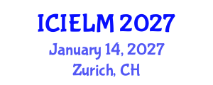 International Conference on Intercultural Education and Learning Methodologies (ICIELM) January 14, 2027 - Zurich, Switzerland International Conference on Intercultural Education and Learning Methodologies (ICIELM) January 14, 2027 - Zurich, Switzerland