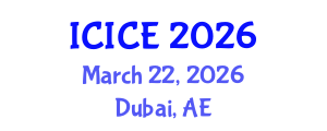 International Conference on Internal Combustion Engines (ICICE) March 22, 2026 - Dubai, United Arab Emirates
