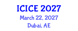 International Conference on Internal Combustion Engines (ICICE) March 22, 2027 - Dubai, United Arab Emirates International Conference on Internal Combustion Engines (ICICE) March 22, 2027 - Dubai, United Arab Emirates