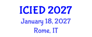 International Conference on International Economics and Development (ICIED) January 18, 2027 - Rome, Italy