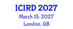International Conference on International Relations and Diplomacy (ICIRD) March 15, 2027 - London, United Kingdom International Conference on International Relations and Diplomacy (ICIRD) March 15, 2027 - London, United Kingdom