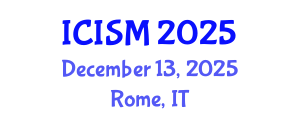 International Conference on Invasive Species and Management (ICISM) December 13, 2025 - Rome, Italy