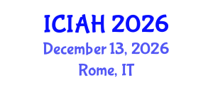 International Conference on Islamic Architecture and Heritage (ICIAH) December 13, 2026 - Rome, Italy International Conference on Islamic Architecture and Heritage (ICIAH) December 13, 2026 - Rome, Italy