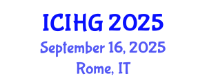 International Conference on Isotope Hydrology and Geochemistry (ICIHG) September 16, 2025 - Rome, Italy