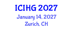 International Conference on Isotope Hydrology and Geochemistry (ICIHG) January 14, 2027 - Zurich, Switzerland International Conference on Isotope Hydrology and Geochemistry (ICIHG) January 14, 2027 - Zurich, Switzerland