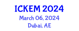 International Conference on Key Engineering Materials (ICKEM) March 06, 2024 - Dubai, United Arab Emirates International Conference on Key Engineering Materials (ICKEM) March 06, 2024 - Dubai, United Arab Emirates