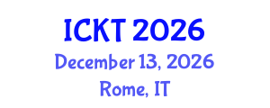 International Conference on Kidney Transplantation (ICKT) December 13, 2026 - Rome, Italy International Conference on Kidney Transplantation (ICKT) December 13, 2026 - Rome, Italy