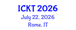International Conference on Kidney Transplantation (ICKT) July 22, 2026 - Rome, Italy International Conference on Kidney Transplantation (ICKT) July 22, 2026 - Rome, Italy