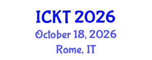 International Conference on Kidney Transplantation (ICKT) October 18, 2026 - Rome, Italy International Conference on Kidney Transplantation (ICKT) October 18, 2026 - Rome, Italy
