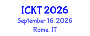 International Conference on Kidney Transplantation (ICKT) September 16, 2026 - Rome, Italy International Conference on Kidney Transplantation (ICKT) September 16, 2026 - Rome, Italy