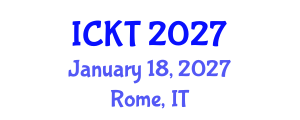 International Conference on Kidney Transplantation (ICKT) January 18, 2027 - Rome, Italy International Conference on Kidney Transplantation (ICKT) January 18, 2027 - Rome, Italy