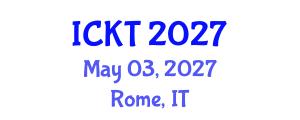 International Conference on Kidney Transplantation (ICKT) May 03, 2027 - Rome, Italy International Conference on Kidney Transplantation (ICKT) May 03, 2027 - Rome, Italy