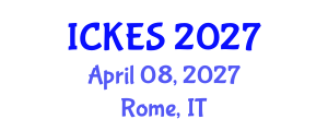 International Conference on Kinesiology and Exercise Sciences (ICKES) April 08, 2027 - Rome, Italy International Conference on Kinesiology and Exercise Sciences (ICKES) April 08, 2027 - Rome, Italy