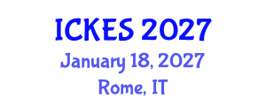 International Conference on Kinesiology and Exercise Sciences (ICKES) January 18, 2027 - Rome, Italy International Conference on Kinesiology and Exercise Sciences (ICKES) January 18, 2027 - Rome, Italy