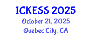 International Conference on Kinesiology, Exercise and Sport Sciences (ICKESS) October 21, 2025 - Quebec City, Canada