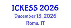 International Conference on Kinesiology, Exercise and Sport Sciences (ICKESS) December 13, 2026 - Rome, Italy