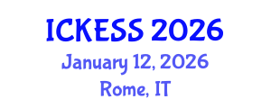 International Conference on Kinesiology, Exercise and Sport Sciences (ICKESS) January 12, 2026 - Rome, Italy International Conference on Kinesiology, Exercise and Sport Sciences (ICKESS) January 12, 2026 - Rome, Italy