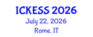International Conference on Kinesiology, Exercise and Sport Sciences (ICKESS) July 22, 2026 - Rome, Italy International Conference on Kinesiology, Exercise and Sport Sciences (ICKESS) July 22, 2026 - Rome, Italy