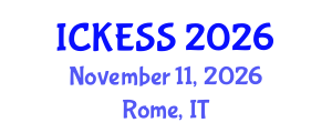 International Conference on Kinesiology, Exercise and Sport Sciences (ICKESS) November 11, 2026 - Rome, Italy