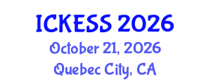 International Conference on Kinesiology, Exercise and Sport Sciences (ICKESS) October 21, 2026 - Quebec City, Canada International Conference on Kinesiology, Exercise and Sport Sciences (ICKESS) October 21, 2026 - Quebec City, Canada