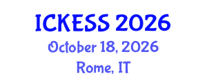 International Conference on Kinesiology, Exercise and Sport Sciences (ICKESS) October 18, 2026 - Rome, Italy