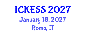 International Conference on Kinesiology, Exercise and Sport Sciences (ICKESS) January 18, 2027 - Rome, Italy