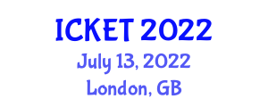 International Conference on Knowledge and Education Technology (ICKET) July 13, 2022 - London, United Kingdom