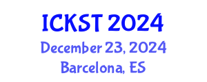 International Conference on Knowledge and Smart Technology (ICKST) December 23, 2024 - Barcelona, Spain