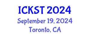 International Conference on Knowledge and Smart Technology (ICKST) September 19, 2024 - Toronto, Canada
