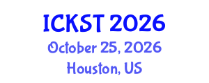 International Conference on Knowledge and Smart Technology (ICKST) October 25, 2026 - Houston, United States International Conference on Knowledge and Smart Technology (ICKST) October 25, 2026 - Houston, United States
