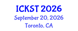 International Conference on Knowledge and Smart Technology (ICKST) September 20, 2026 - Toronto, Canada